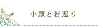 小顔と若返り